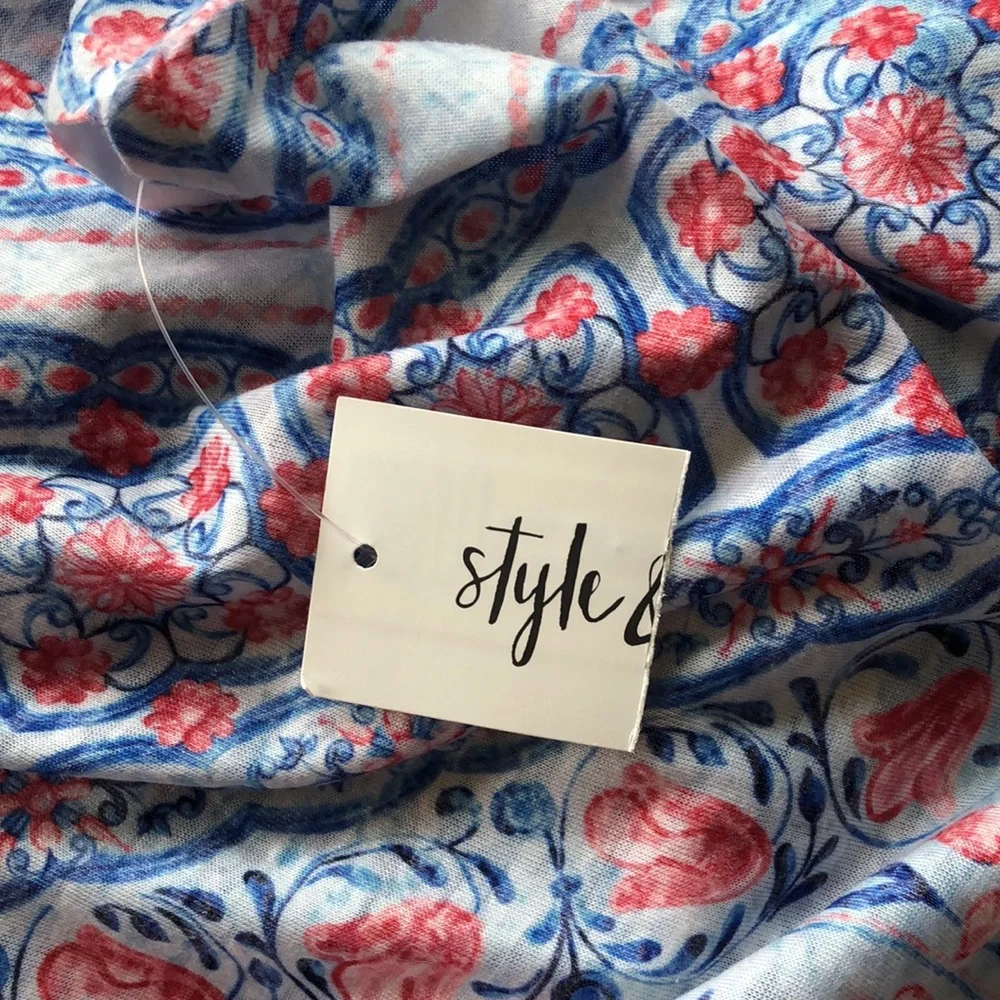 🔥NWT🔥 Style & Co. Women’s Printed Scoop Neck Swing Top - Picture 4 of 6